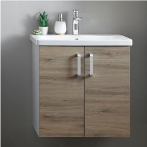 EVELIN 80 ORMARIĆ SA LAVABOOM VRATA HRAST/SIVA (OAK/GRAY) – KOLPA SAN