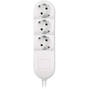 PRODUŽNI KABAL 5M 3RUPE 3600W BELI – ALING CONEL