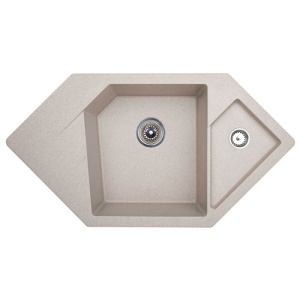 SUDOPERA GRANITNA XDIAMOND BEŽ 960X510 SA POP-UP SIFONOM fi90/fi60 METALAC