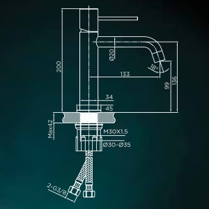 BATERIJA ZA LAVABO LL CRNA FLUENTA – PEŠTAN SRBIJA