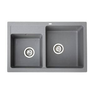 SUDOPERA GRANITNA XQUADRO PLUS 2D GRAFIT 780X500 SA SIFONOM fi90 METALAC